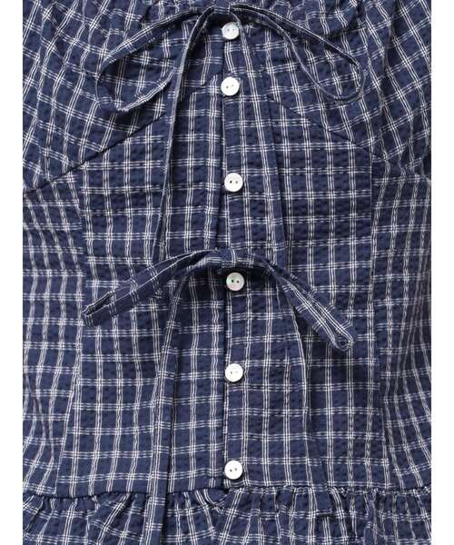 CALNAMUR（カルナムール）の「フリルカラーシャツ（シャツ/ブラウス・レディース・ブラウン/ネイビー/オフホワイト・FREE）」の12枚目の写真