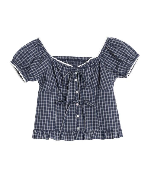 CALNAMUR（カルナムール）の「フリルカラーシャツ（シャツ/ブラウス・レディース・ブラウン/ネイビー/オフホワイト・FREE）」の15枚目の写真