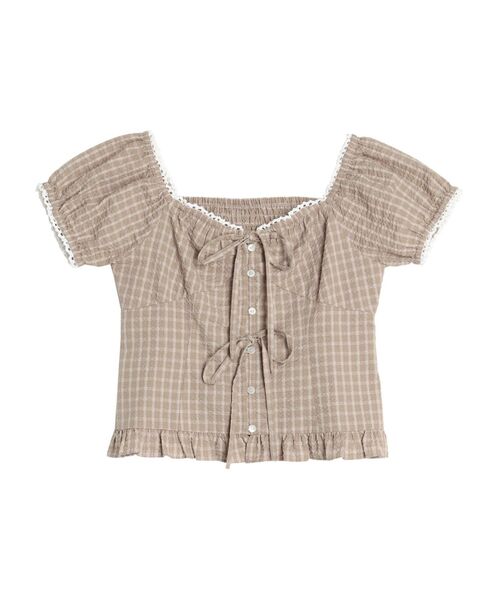 CALNAMUR（カルナムール）の「フリルカラーシャツ（シャツ/ブラウス・レディース・ブラウン/ネイビー/オフホワイト・FREE）」の16枚目の写真