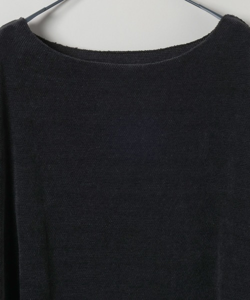 JEANASIS（ジーナシス）の「モールカノコボートネックLS/589933（Tシャツ/カットソー・レディース・オフホワイト/バーガンディー/ブラック・FREE）」の5枚目の写真