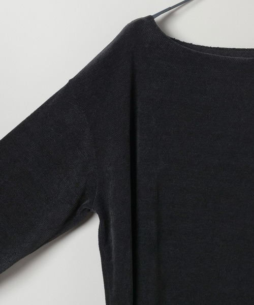 JEANASIS（ジーナシス）の「モールカノコボートネックLS/589933（Tシャツ/カットソー・レディース・オフホワイト/バーガンディー/ブラック・FREE）」の6枚目の写真