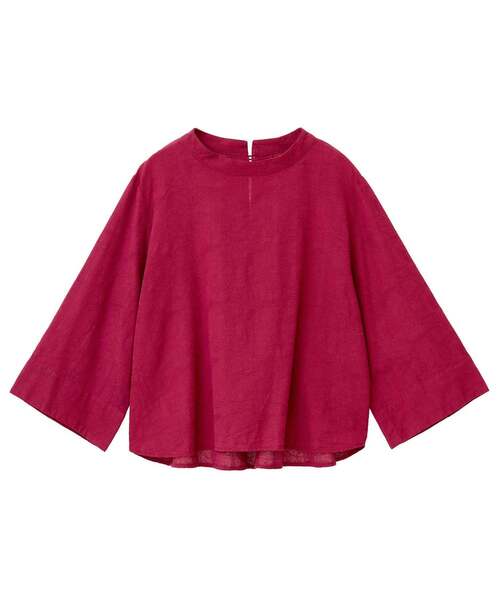 MELROSE claire（メルローズ クレール）の「【コットンジャガードスタンドネックブラウス】（シャツ/ブラウス・レディース・ボルドー/ブラック/ナチュラル・FREE）」の12枚目の写真