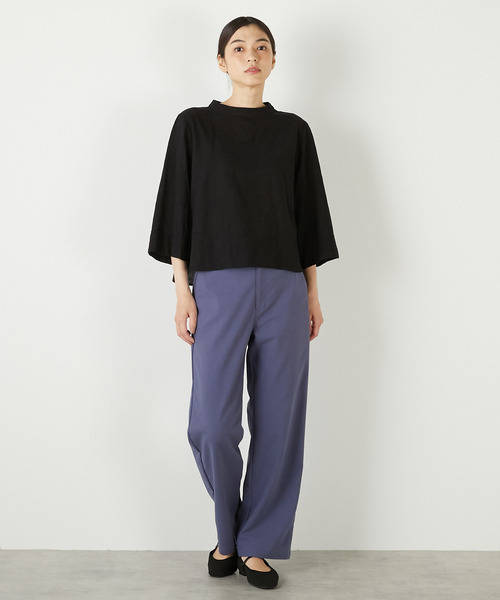 MELROSE claire（メルローズ クレール）の「【コットンジャガードスタンドネックブラウス】（シャツ/ブラウス・レディース・ボルドー/ブラック/ナチュラル・FREE）」の18枚目の写真