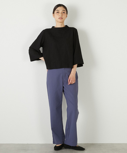 MELROSE claire（メルローズ クレール）の「【コットンジャガードスタンドネックブラウス】（シャツ/ブラウス・レディース・ボルドー/ブラック/ナチュラル・FREE）」の19枚目の写真