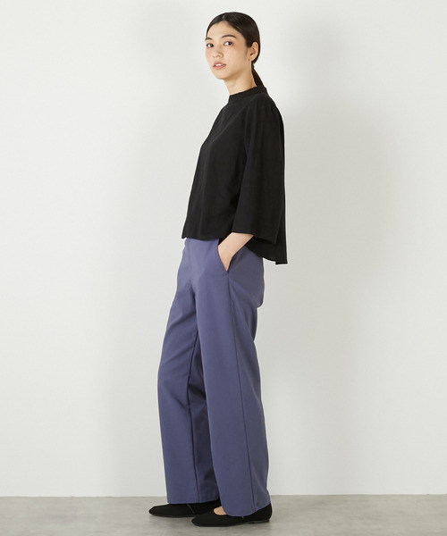 MELROSE claire（メルローズ クレール）の「【コットンジャガードスタンドネックブラウス】（シャツ/ブラウス・レディース・ボルドー/ブラック/ナチュラル・FREE）」の20枚目の写真