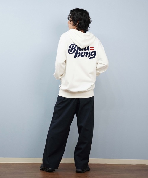 BILLABONG（ビラボン）の「BILLABONG/ビラボン ジップアップパーカー バックデザイン サガラ刺繍 BF012-011（パーカー・メンズ・ブラック/オフホワイト・L/M）」の7枚目の写真