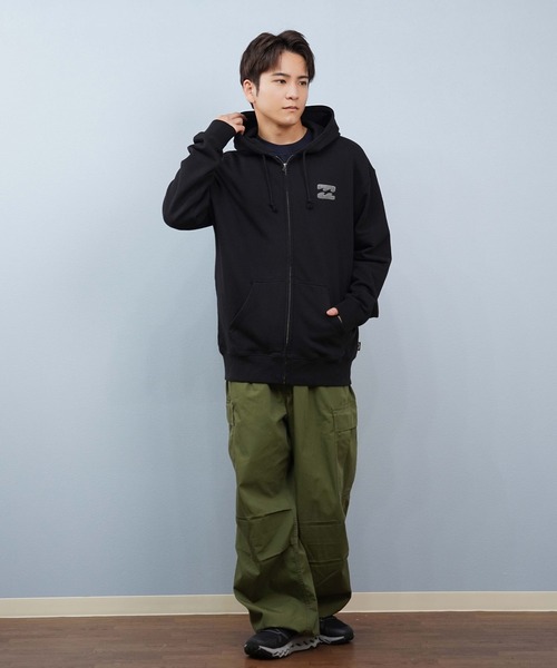 BILLABONG（ビラボン）の「BILLABONG/ビラボン ジップアップパーカー バックデザイン サガラ刺繍 BF012-011（パーカー・メンズ・ブラック/オフホワイト・L/M）」の13枚目の写真