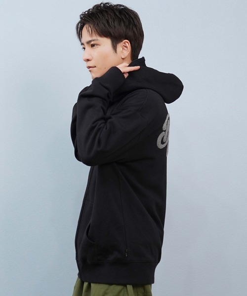 BILLABONG（ビラボン）の「BILLABONG/ビラボン ジップアップパーカー バックデザイン サガラ刺繍 BF012-011（パーカー・メンズ・ブラック/オフホワイト・L/M）」の11枚目の写真