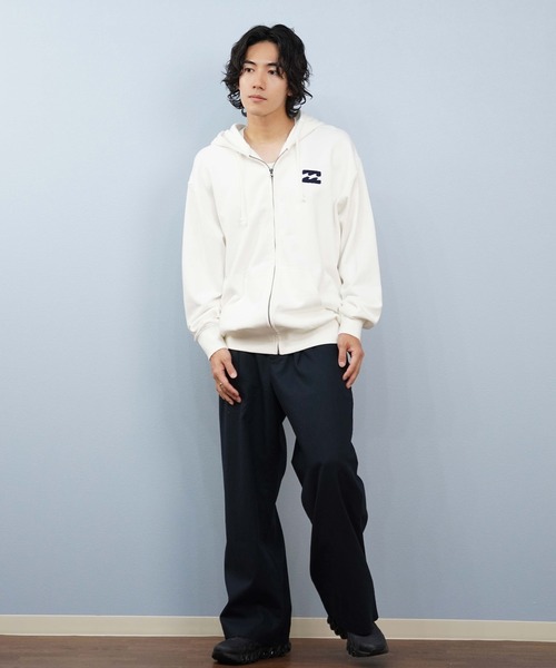 BILLABONG（ビラボン）の「BILLABONG/ビラボン ジップアップパーカー バックデザイン サガラ刺繍 BF012-011（パーカー・メンズ・ブラック/オフホワイト・L/M）」の6枚目の写真