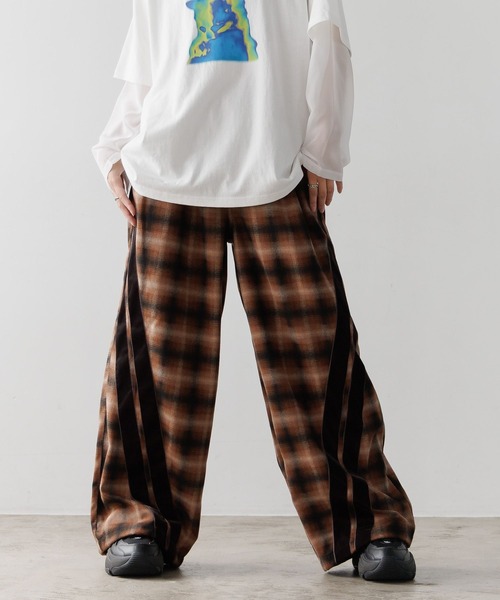 UNISEX》チェックラインパンツ（スラックス）｜PBLIM（ページ