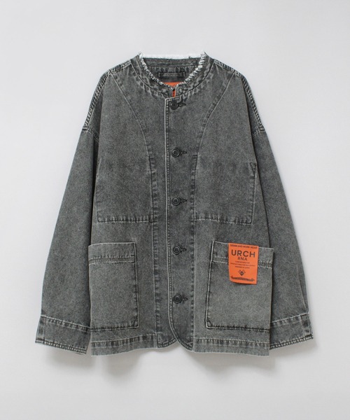 セール】J2146 こだわり加工のフレンチワークジャケット（ノーカラー