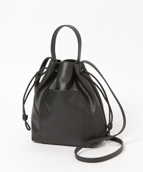 niko and...（ニコアンド）の「オリジナルレザー2WAY巾着ショルダーバッグ（ショルダーバッグ・レディース・ブラック/ベージュ/ブラウン/ライトグリーン/ダークブラウン・0）」の22枚目の写真