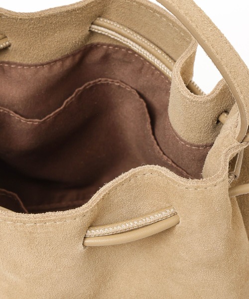 niko and...（ニコアンド）の「オリジナルレザー2WAY巾着ショルダーバッグ（ショルダーバッグ・レディース・ブラック/ベージュ/ブラウン/ライトグリーン/ダークブラウン・0）」の6枚目の写真