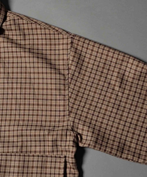 CIVVY.（シヴィ―）の「Double Pocket Long Sleeve Check Shirt - ダブルポケット長袖チェックシャツ -（シャツ/ブラウス・メンズ・ブラウン/ブルー・LARGE/MEDIUM）」の20枚目の写真