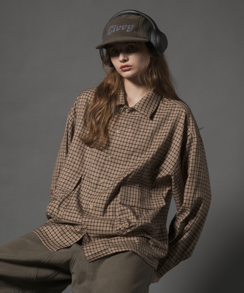 CIVVY.（シヴィ―）の「Double Pocket Long Sleeve Check Shirt