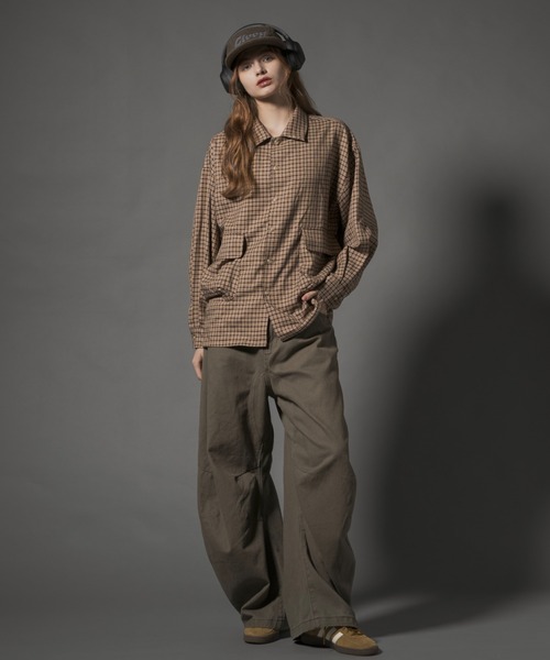 CIVVY.（シヴィ―）の「Double Pocket Long Sleeve Check Shirt
