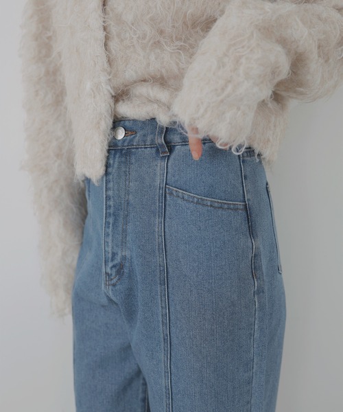 LIAN（リアン）の「センターラインストレートデニムパンツ（デニムパンツ・レディース・グレー/ブルー/ベージュ/インディゴブルー・SMALL/MEDIUM）」の14枚目の写真