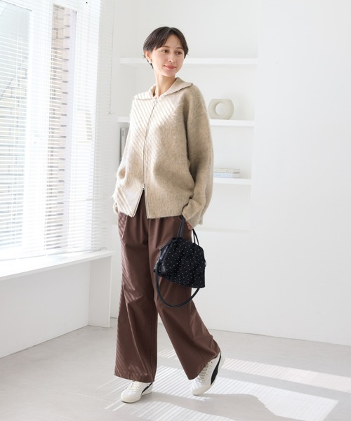 ROPE' PICNIC（ロペピクニック）の「【WEB限定】Wジップシャギーニットブルゾン（ブルゾン・レディース・カーキ/ライトグレー/ベージュ・FREE）」の13枚目の写真