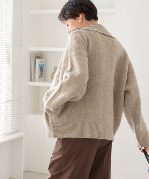 ROPE' PICNIC（ロペピクニック）の「【WEB限定】Wジップシャギーニットブルゾン（ブルゾン・レディース・カーキ/ライトグレー/ベージュ・FREE）」の16枚目の写真