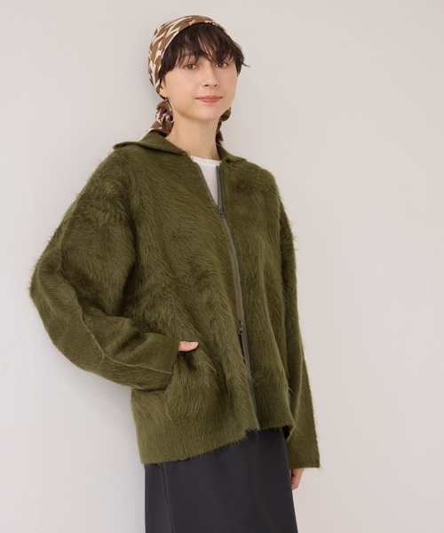 ROPE' PICNIC（ロペピクニック）の「【WEB限定】Wジップシャギーニットブルゾン（ブルゾン・レディース・カーキ/ライトグレー/ベージュ・FREE）」の20枚目の写真