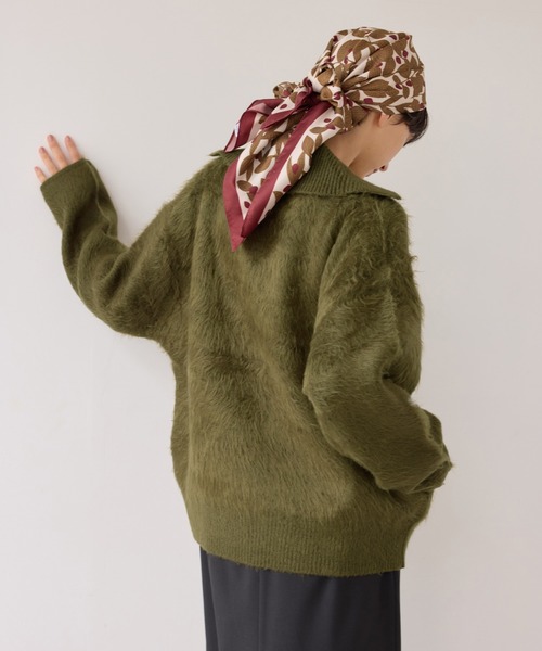 ROPE' PICNIC（ロペピクニック）の「【WEB限定】Wジップシャギーニットブルゾン（ブルゾン・レディース・カーキ/ライトグレー/ベージュ・FREE）」の22枚目の写真