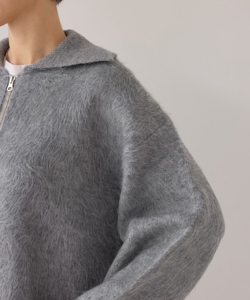 ROPE' PICNIC（ロペピクニック）の「【WEB限定】Wジップシャギーニットブルゾン（ブルゾン・レディース・カーキ/ライトグレー/ベージュ・FREE）」の9枚目の写真