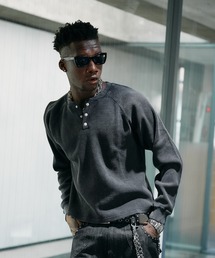 ANDER HUNK（アンダーハンク）の「Metal Henry neck Thermal / メタルヘンリーネックサーマル（Tシャツ/カットソー）」