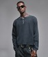 ANDER HUNK（アンダーハンク）の「Metal Henry neck Thermal / メタルヘンリーネックサーマル（Tシャツ/カットソー・LARGE）」