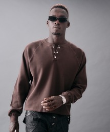 ANDER HUNK（アンダーハンク）の「Metal Henry neck Thermal / メタルヘンリーネックサーマル（Tシャツ/カットソー）」
