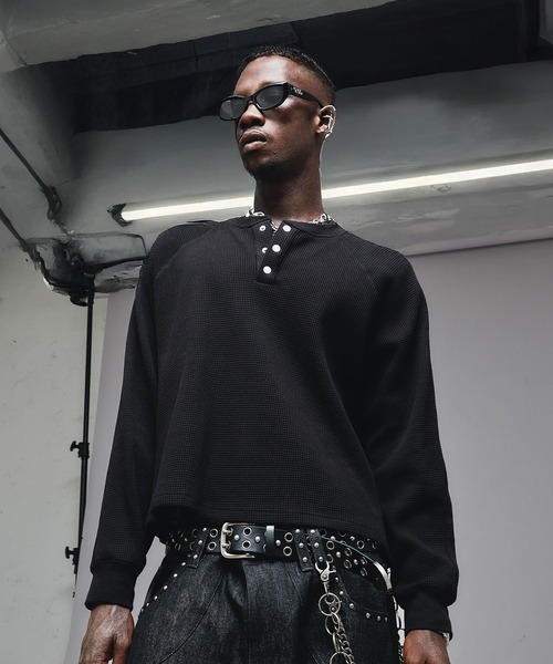 【専用】ANDER HUNK メタルヘンリーネックサーマル ブラック系 Metal Henry neck Thermal / メタルヘンリーネックサーマル（T