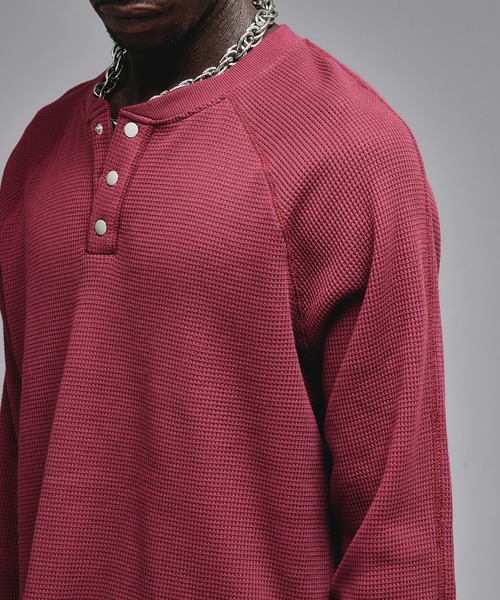 ANDER HUNK(アンダーハンク)の「Metal Henry neck Thermal / メタルヘンリーネックサーマル(Tシャツ/カットソー・メンズ・ブラウン/レッド系その他/グレー/ブラック/その他/パープル/グレー系その他・LARGE/MEDIUM/SMALL)」の10枚目の写真