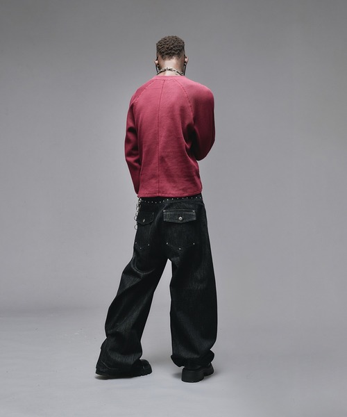 【専用】ANDER HUNK メタルヘンリーネックサーマル ブラック系 ANDER HUNK tシャツ Metal Henry neck Thermal / メタルヘンリー