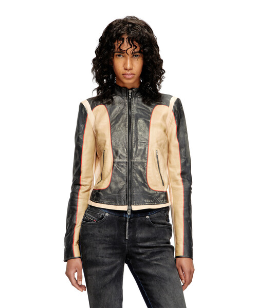 DIESEL(ディーゼル)の「ウィメンズ レザージャケット L-OONIE(ライダースジャケット・レディース・ブラック・38/40/42)」の6枚目の写真