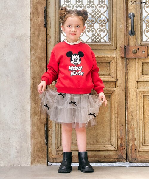 apres les cours(アプレレクール)の「【ジュニア対応】リボンティアードチュールスカート(スカート・キッズ・グレー/アイボリー・90/100/110/120/130/140)」の6枚目の写真