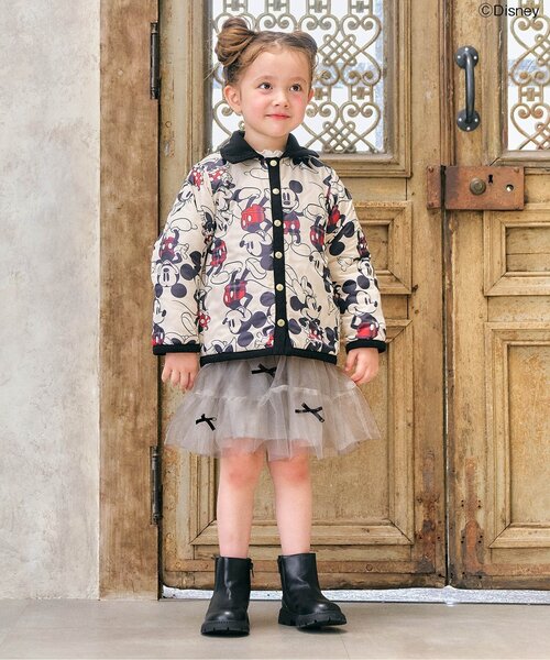 apres les cours(アプレレクール)の「【ジュニア対応】リボンティアードチュールスカート(スカート・キッズ・グレー/アイボリー・90/100/110/120/130/140)」の7枚目の写真