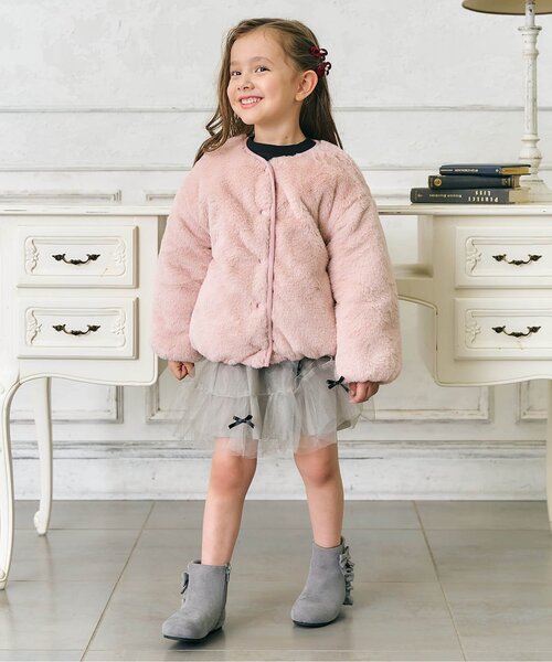 apres les cours(アプレレクール)の「【ジュニア対応】リボンティアードチュールスカート(スカート・キッズ・グレー/アイボリー・90/100/110/120/130/140)」の10枚目の写真