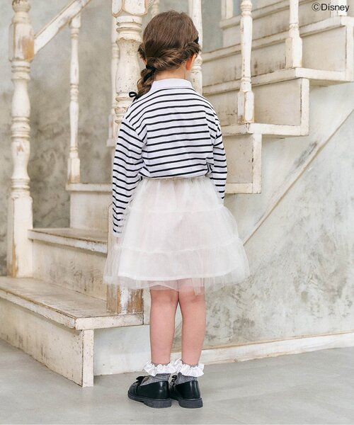apres les cours(アプレレクール)の「【ジュニア対応】リボンティアードチュールスカート(スカート・キッズ・グレー/アイボリー・90/100/110/120/130/140)」の12枚目の写真