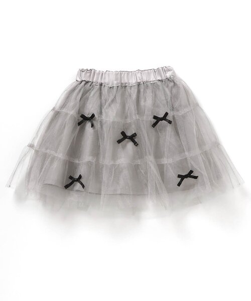 apres les cours(アプレレクール)の「【ジュニア対応】リボンティアードチュールスカート(スカート・キッズ・グレー/アイボリー・90/100/110/120/130/140)」の18枚目の写真