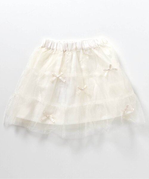 apres les cours(アプレレクール)の「【ジュニア対応】リボンティアードチュールスカート(スカート・キッズ・グレー/アイボリー・90/100/110/120/130/140)」の19枚目の写真