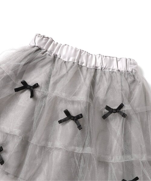 apres les cours(アプレレクール)の「【ジュニア対応】リボンティアードチュールスカート(スカート・キッズ・グレー/アイボリー・90/100/110/120/130/140)」の21枚目の写真