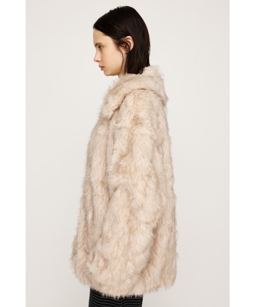 SLY（スライ）の「BIG COLLAR FUR COAT ビッグカラー ファーコート 秋服 冬服（ブルゾン・レディース・ブラウン/アイボリー/マルチ・FREE）」の10枚目の写真