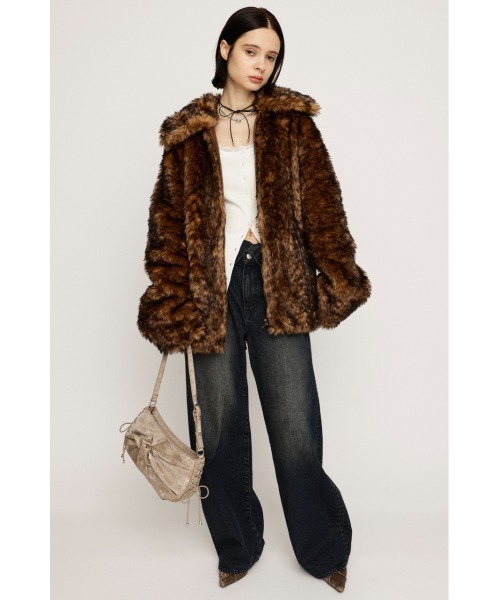 セール】BIG COLLAR FUR COAT ビッグカラー ファーコート 秋服 冬服