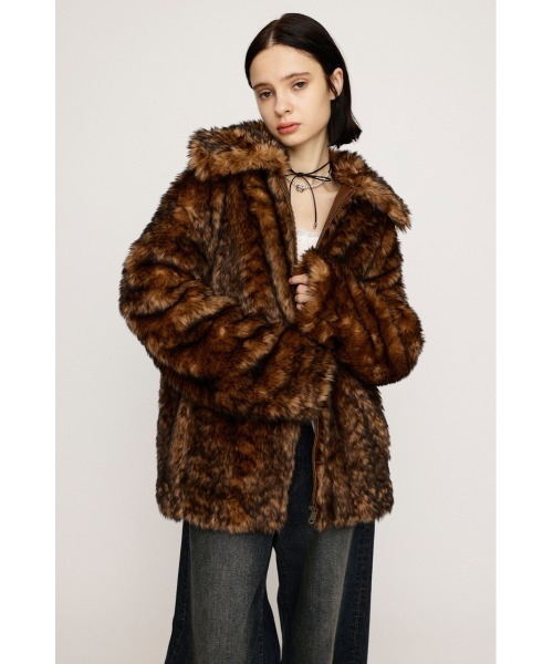 セール】BIG COLLAR FUR COAT ビッグカラー ファーコート 秋服 冬服