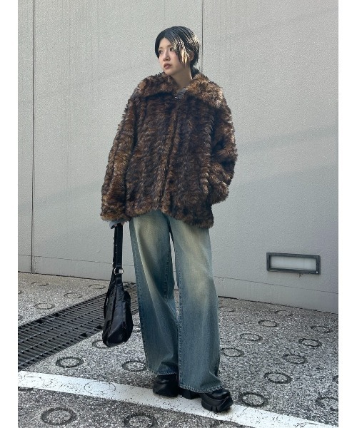 2025AW】BIG COLLAR FUR COAT ビッグカラー ファーコート 秋服