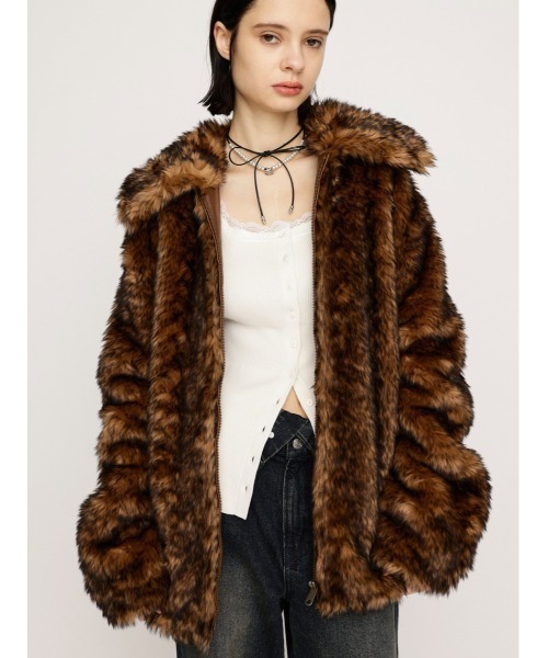 SLY ファー付きブラウンジャンパー 2552957445.jpg?1744298197