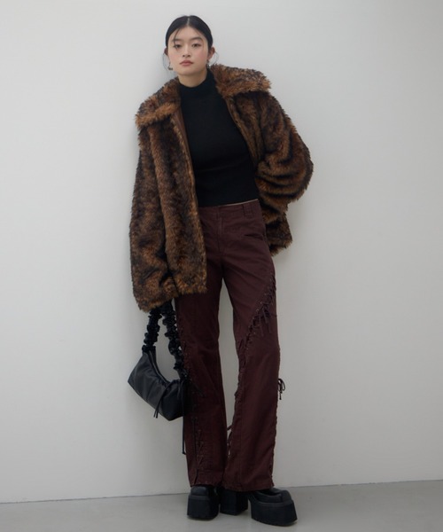 セール】BIG COLLAR FUR COAT ビッグカラー ファーコート 秋服 冬服