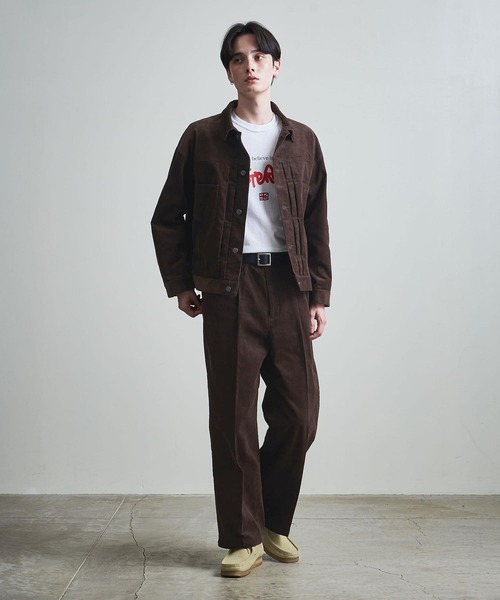 info. BEAUTY&YOUTH（インフォビューティアンドユース）の「【マルチサイズ】ワイドストレート コーデュロイ スラックス パンツ（その他パンツ・メンズ・ダークブラウン/オフホワイト/ダークグレー/ブラック・マルチサイズ）」の9枚目の写真