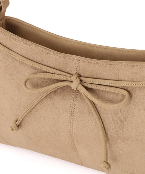 EDIT COLOGNE（エディットコロン）の「フェイクスエードリボンショルダーバッグ（ショルダーバッグ・レディース・ベージュ/ブラウン・ﾌﾘ-）」の5枚目の写真