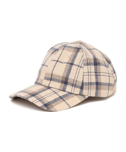 SHIPS any(シップス エニィ)の「SHIPS any:〈消臭/抗菌〉ウールライク タータンチェック 6パネル キャップ(キャップ・メンズ・ナチュラル/ブラック/ネイビー・ONE SIZE)」の1枚目の写真