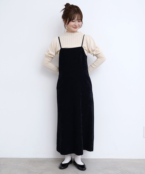 fig Ｌondon（フィグロンドン）の「GENTLE corl dress（ワンピース・レディース・ボルドー/ネイビー・FREE）」の2枚目の写真